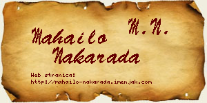 Mahailo Nakarada vizit kartica